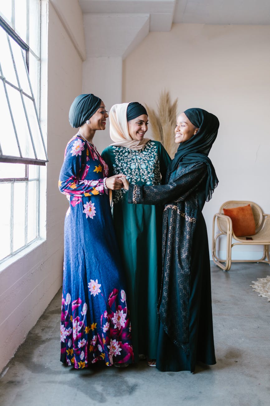 women in their traditional clothing